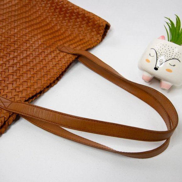 Madewell Large Transport Tote bag: Woven Leather - Picture 14 of 16